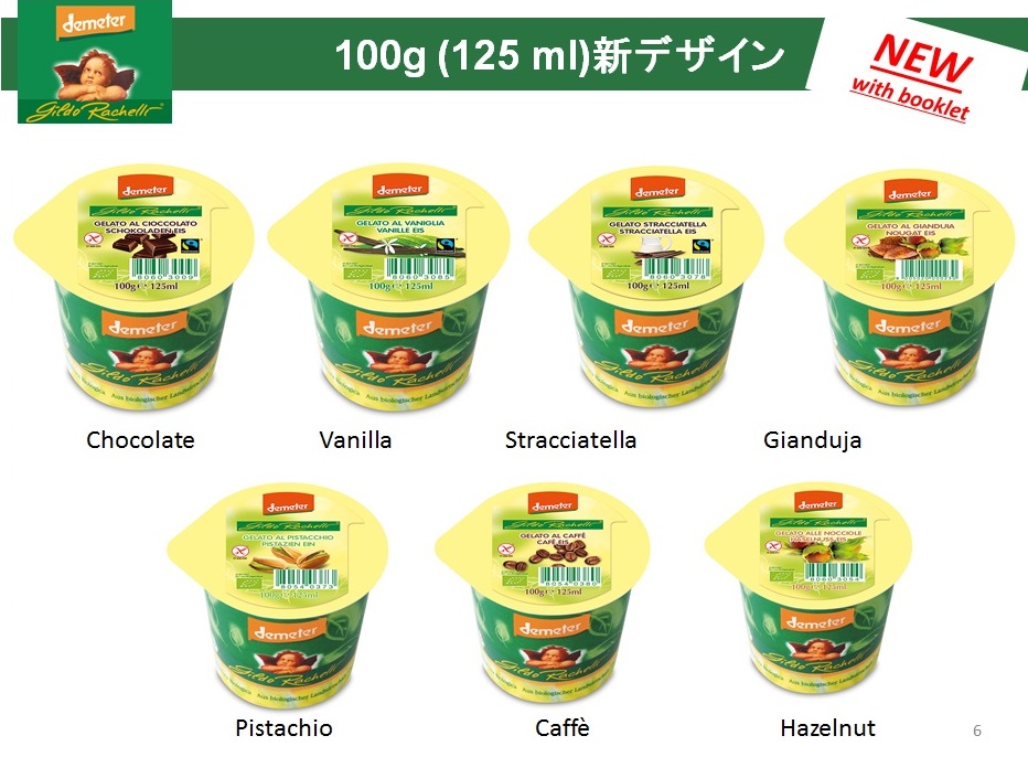 イタリアンジェラート新パッケージデザインの商品写真