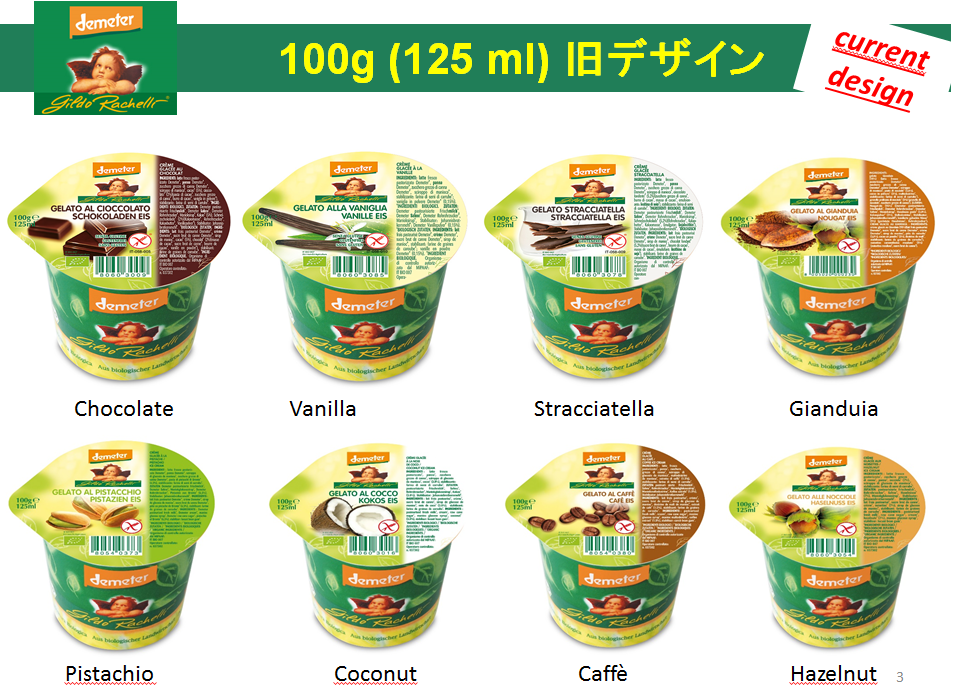 イタリアンジェラート旧パッケージデザインの商品写真