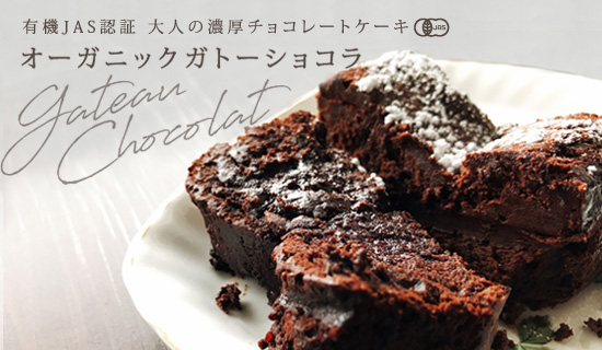 有機jas認証 大人の濃厚チョコレートケーキ オーガニック ガトーショコラ 90g 冷凍便